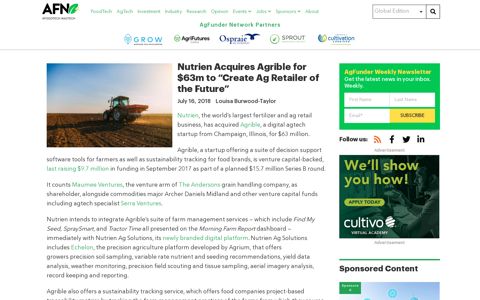 Nutrien Acquires Agrible for $63m to "Create Ag Retailer of the ...