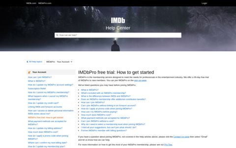IMDbPro free trial: How to get started - IMDb | Help