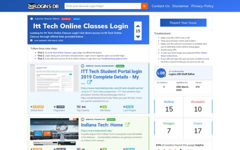 Itt Tech Online Classes Login - Logins-DB