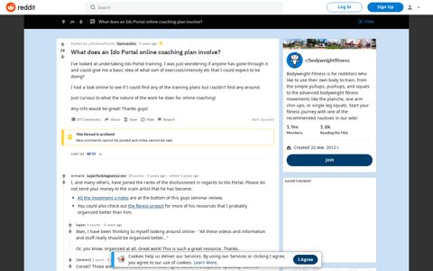 What does an Ido Portal online coaching plan involve? - Reddit