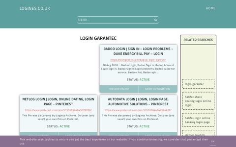 login garantec - General Information about Login - Logines.co.uk