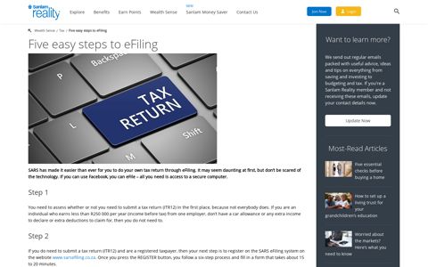 Five Easy Steps To EFiling | Sanlam Reality