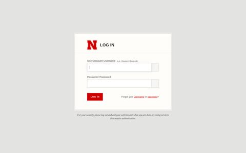 University of Nebraska–Lincoln: Log In