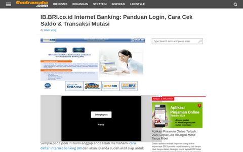 IB.BRI.co.id Internet Banking: Panduan Login, Cara Cek Saldo ...