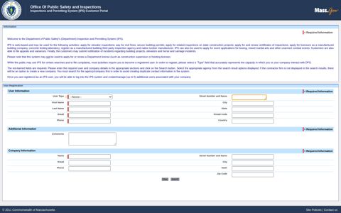 Office Of Public Safety and Inspections - Customer Portal