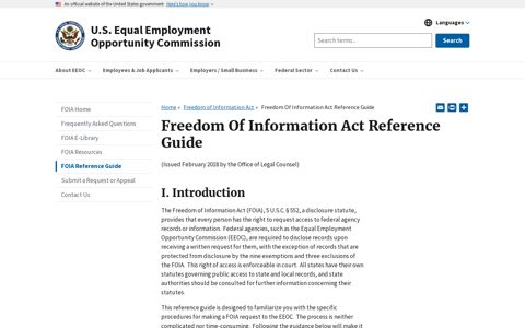 Freedom Of Information Act Reference Guide | US ... - EEOC