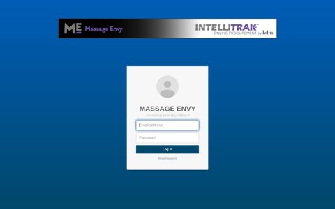 Massage Envy Intellitrak™: Login