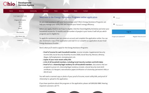 Welcome to the Energy Assistance Programs online ... - Login