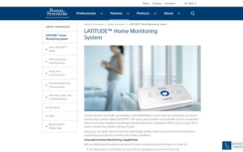 LATITUDE™ Home Monitoring System - Boston Scientific