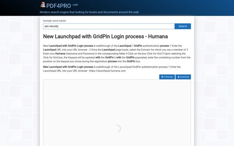 New Launchpad with GridPin Login process - Humana / new ...