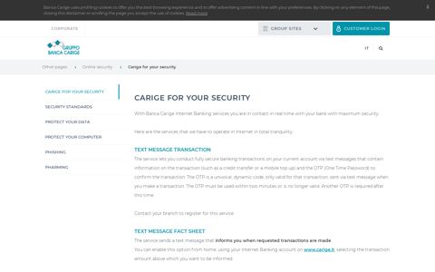 Carige for your security - Gruppo Banca Carige
