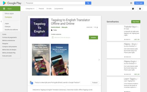Tagalog to English Translator Offline and Online – Apps no ...