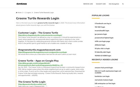 Greene Turtle Rewards Login ❤️ One Click Access - iLoveLogin