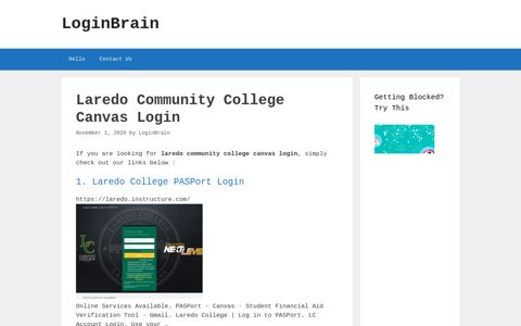 laredo community college canvas login - LoginBrain