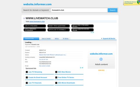 livewatch.club at WI. Loading... - Website Informer