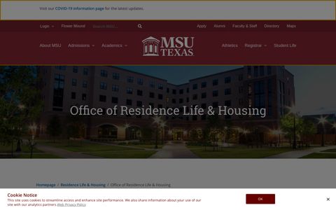 Residence Life & Housing »MSU Texas » - Midwestern State ...