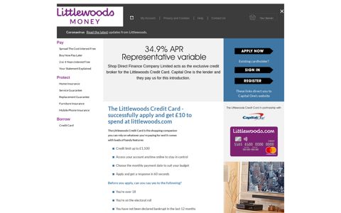 Credit Card | Littlewoods Credit Card