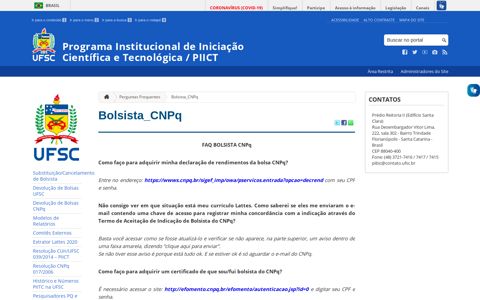 BOLSISTA CNPq - Programa Institucional de Iniciação ...