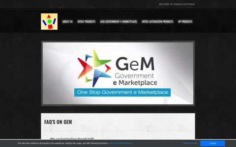 FAQ's on GeM - welcome - Unique Stationers