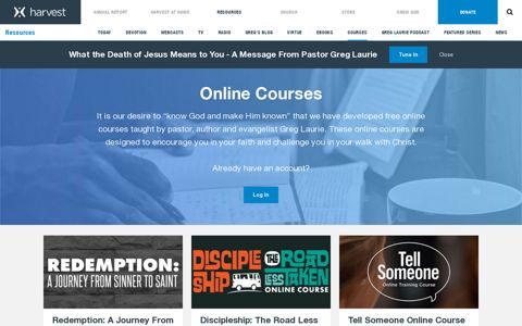 Online Courses - Harvest.org