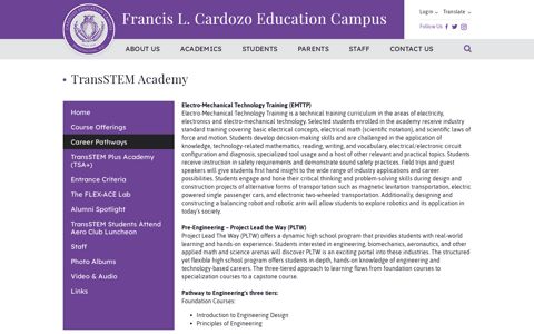 Career Pathways - TransSTEM Academy - Academic ...