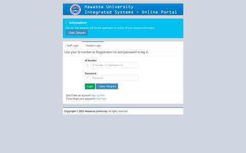 Student Login - HU Online Portal