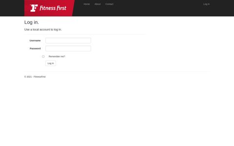 FitnessFirst: Log in