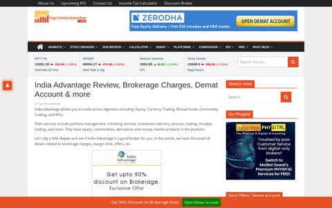 India Advantage Review, Brokerage, Demat A/c, Platforms ...