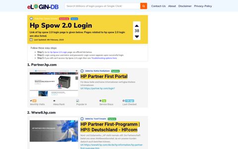 Hp Spow 2.0 Login - A database full of login pages from all ...