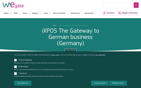 iXPOS The Gateway to German business (Germany) | WEgate ...