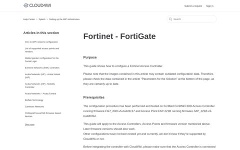 Fortinet - FortiGate – Help Center