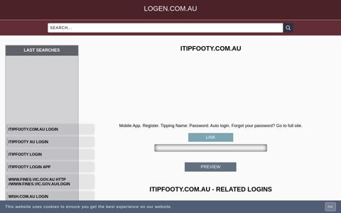 iTipFooty.com.au - Australian websites Login - Top Login Websites