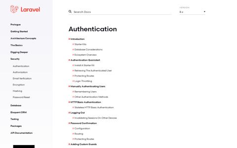 Authentication - Laravel - The PHP Framework For Web Artisans