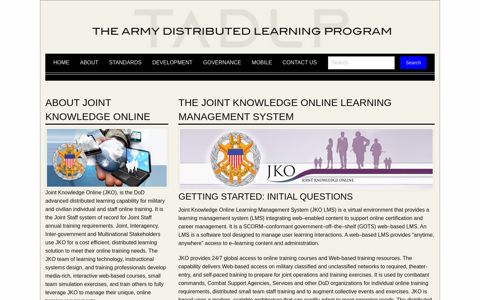 JKO | The Army Distributed Learning Program