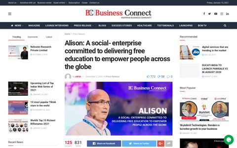 Alison: A social- enterprise committed to delivering free ...