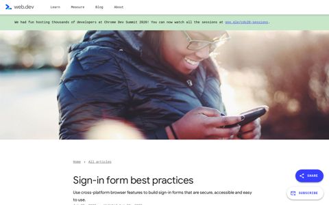 Sign-in form best practices - Web.dev