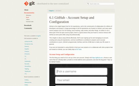 Account Setup and Configuration - Git