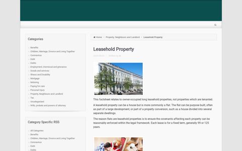 Leasehold Property – Law Express – Client Portal