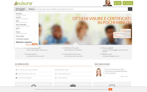 Evisura: Visure e certificati on-line