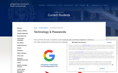 Technology & Passwords | Georgetown SCS