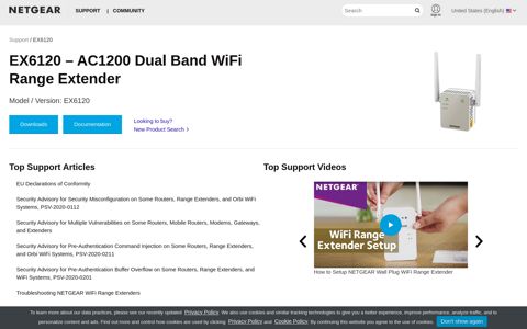 EX6120 | AC750 WiFi Range Extender | NETGEAR Support