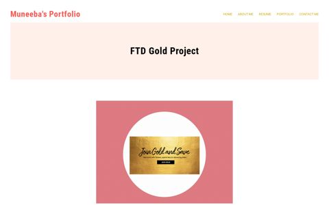 FTD Gold Project - Muneeba's Portfolio