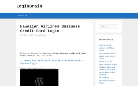 hawaiian airlines business credit card login - LoginBrain