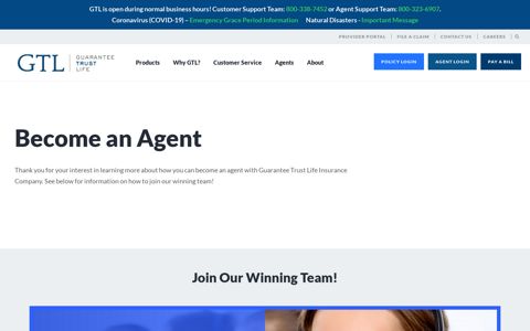Become an Agent - GTL