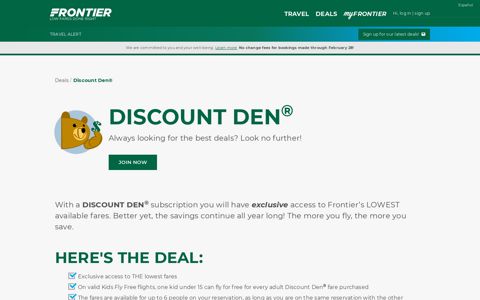 Discount Den® | Frontier Airlines