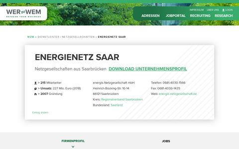 Energienetz Saar Netzgesellschaften aus Saarbrücken in der ...