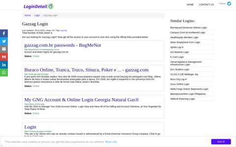 Gazzag Login gazzag.com.br passwords - BugMeNot - http ...
