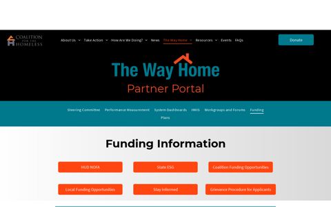 The Way Home Partner Portal