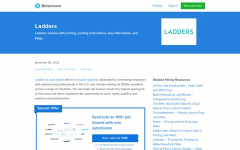Ladders — Pricing, How to Post, and FAQs - Betterteam