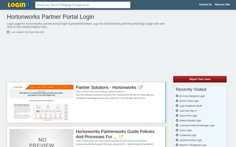 Hortonworks Partner Portal Login - Loginii.com